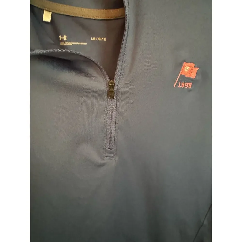 Under Armour women’s navy blue 1/4 performance golf pull over size large NWOT